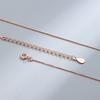Collar de cadena lisa de plata esterlina S925 para clavícula para mujer, colgante sin oro amarillo fino, cadena universal retráctil, cadena desnuda, accesorios de plata