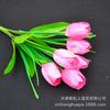 Venta al por mayor de fábrica flor artificial Tulipán muebles para el hogar proyecto de paisajismo floral ramos de Tulipanes de múltiples cabezas