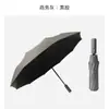 Nuevo Paraguas Automático de Color con Diez Varillas Tamaño Grande Paraguas de Negocios para Hombres Resistente al Viento Reforzado Pegamento Negro Paraguas de Sol Paraguas Estampado