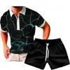 Camiseta deportiva casual de verano para hombre con estampado 3D traje de camiseta para hombre