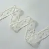 Fita de Renda Flor Branca Off-White Shangjin 4cm Fita de Decoração para Assar Fita de Cetim Fita para Buquê DIY Atacado