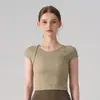 Top Deportivo Secado Rápido Adelgazante Primavera Verano Ropa de Yoga Gimnasio Correr Versátil Transpirable Camiseta Adelgazante Moldeador de Cuerpo Manga Corta