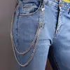 Joyería Transfronteriza Europea y Americana Cadena Punk Colgante de Hoja Metálica Cadena para Pantalones Unisex Versátil Accesorios de Cadena para Cintura Fabricante Mayorista