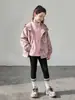 Chaqueta Camuflada 3 en 1 para Niñas Primavera/Otoño Nuevo Estilo 2026 para Niños Medianos/Grandes Estilo 'Ropa Sucia' Ropa de Abrigo de Otoño para Niños Niñas