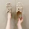 Baotou Pantufas Femininas Atacado Verão Novos Preguiçosos Internet Moda Popular All-match Pescador Mulheres Grávidas Agasalhos Sandálias e Pantufas