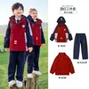 Ropa de Jardín de Infancia Estilo Británico Ropa de Temporada Otoño e Invierno Traje Tres en Uno Estudiantes de Primaria y Secundaria Uniforme Escolar de Invierno Ropa de Clase para Niños