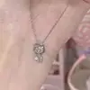 Libro Rojo Pequeño Colgante Lindo Gatito Collar Cadena Clavícula Chica Estudiante Hermana Suave Diamante Alta Calidad Regalo de Cumpleaños