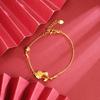 Chegada Nova Pulseira Dourada Areias Gufa Luxo Leve Romântica Pulseira de Flor Rosa Feminina Nicho de Alta Qualidade Sem Descoloração a Longo Prazo Primeira Joia
