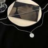 Collar retro para mujer, estilo hip-hop punk, estilo europeo y americano, suministro directo de fabricantes, collar de moneda redonda con cabeza de belleza multicapa