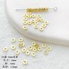 Espaçador de ouro 18k14k, conta chata, joia DIY, pulseira, conta solta, metal, cobre, banhado a ouro, acessórios de gaxeta