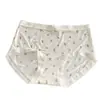 Pantaletas de mujer estilo coreano, dulces, de alta elasticidad, de cintura media, de seda antibacteriana con entrepierna extendida, ropa interior de mujer cómoda y transpirable de seda helada