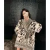 Jaqueta Cardigan de Tricô Elegante Estilo Coreano Inspirada na Chanel para Mulheres 1688 Primavera e Outono Design Vintage Nicho Franja Casual