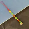 Lanyard para Celular Antigo Cor Dourada Conserva Cor Gotejador de Óleo Esmalte Dourado Besta Devoradora de Ouro Estilo Chinês Lanyard para Celular Corrente para Pendurar Pingente de Corrente para Celular