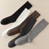 Meias 3/4 Femininas Meias de Meia-perna para Primavera e Outono Meias Versáteis Meias Pretas de Cano Alto Meias Empilhadas para Pernas Longas Meias de Outono e Inverno