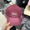 Gorra de Béisbol de Bloques de Color de Moda con Bordado de Letras y Degradado Desgastado para Mujer, Gorra Suave de Ala Corta Adelgazante y Rejuvenecedora para Primavera y Verano