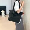 Nova Bolsa Tote de Penas Feminina Grande Capacidade Bolsa Nuvem Bolsa de Tecido de Nylon Coreia do Sul Bolsa de Algodão Xadrez Bolsa de Ombro Portátil