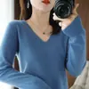Moda Feminina Nova 2026 Outono e Inverno Suéter Solto Cor Sólida Tricô Pulôver Manga Longa