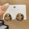 Pendientes de Patrón Esférico para Mujer 2024 Nuevo Estilo Popular Pendientes Lujo Ligero Gama Alta Nicho Exquisitos Elegantes y con Estilo