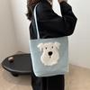 Bolsa de Ombro Bolsa Tote Feminina Estilo Preguiçoso Bonito Casual Linda Personalidade Artística Grande Capacidade Bolsa de Ombro para Deslocamento