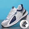 Sapatos Masculinos 2024 Primavera Casual Couro Tênis Esportivo Tênis de Corrida para Estudantes Versátil Tênis de Corrida Masculino Respirável Cano Baixo Antiderrapante