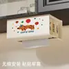 Caja de pañuelos de cocina colgante, portapañuelos de pared, caja de almacenamiento de pañuelos, caja colgante invertida, portapañuelos, estante de almacenamiento sin taladro