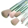 Set de Pinceles de Maquillaje, Pincel para Polvo Suelto, Pincel para Corrector, Pincel para Base, Bolsa Portátil de Almacenamiento para Estudiantes, Set Completo de Pinceles, Maquillaje de Belleza
