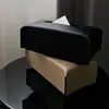 Ins Estilo Lujo Accesible Clásico Cuero Caja de Pañuelos Hogar Sala de Estar Mesa de Café Escritorio de Gama Alta Decoración Caja de Pañuelos Hotel