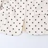 Ins transfronterizo estilo europeo y americano 2026 nueva moda elegante ropa de mujer al por mayor chaqueta blazer de lunares con cuello mao para el día a día