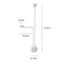 Lámpara de Pared LED de Diseño Escandinavo Minimalista Moderna para Dormitorio, Estudio, Mesita de Noche, Pared de Fondo de Sala de Estar, Lámpara de Pared LED Creativa
