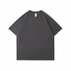 Tiktok 230g Camiseta de Algodão Puro Manga Curta Cor Sólida Gola Redonda Branca Solta Atacado Camada Base Respirável Absorvente de Suor