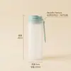 Botella de agua de alta apariencia para niñas, antibacteriana con iones de plata, hecha de PP, con asa, portátil, a prueba de fugas, para beber directamente con un solo clic, fácil de limpiar