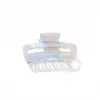 Pinza de Tiburón de Acrílico Color Gelatina de Celebridad de Internet para Mujer, Pasador Elegante y de Alta Gama, Pinza para Cola de Cabello con Patrón de Mármol