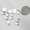 Costura Manual DIY Pedraria Irregular Acrílica com Fundo Plano Conjunto de Pedrarias para Vestido de Noiva Feito à Mão com Furo