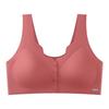 Ropa interior sin costuras para madres de mediana edad y mayores con botones abiertos en la parte delantera, estilo atractivo, talla grande, fina, sin aros de acero