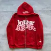 En Stock 2026 Nuevo Sudadera con Cremallera y Estampado de Letras de Espuma Estilo Callejero Hip-Hop Europeo y Americano para Adolescentes Ropa Casual