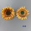 12 cm cor girassol flor simulação girassol diy traje adereços flor falsa decoração de festa de feriado cabeça de flor