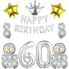 Venta Caliente Transfronteriza Set de Globos para Cumpleaños 18/21/30/40/50/60 años Globo de Película de Aluminio de 40 pulgadas Decoración para Fiesta de Cumpleaños