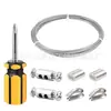 Cable de Acero Inoxidable Recubierto de Nylon de 2 mm para Valla de Jardín Exterior, Abrazadera de Tornillo de Suspensión, Kit de Carga