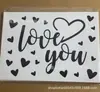 Bobo Ball Globo Transparente Pegatina DIY Autoadhesiva TE AMO Día de San Valentín Pegatina Te Amo