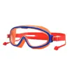Gafas de Natación para Niños, Alta Definición, Impermeables, Antivaho, Gafas de Natación para Bebés de Marco Grande, Gorro de Natación, Gafas de Baño para Niños y Niñas