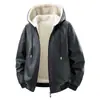 TransfronterizoChaqueta nueva de cuero PU para hombre, estilo workwear retro americano, resistente y relajada, estilo old money, simple de calle