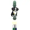 Cuentas de goma suave de PVC de perrito de dibujos animados para bolígrafos de bola DIY, cuentas decorativas, cuentas de doble cara, cuentas sueltas