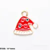 Colgante de Aleación Esmaltada Navideño Colgante de Gota Papá Noel Muñeco de Nieve Reno Colgante de Dibujos Animados Accesorios para Joyería DIY Pulsera Al Por Mayor