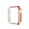 Adequado para Caixa de Relógio Apple de Linha Única com Design Vazado e Pedras de Diamante Caixa de Relógio Iwatch9 Caixa Rígida de PC com Moldura de Diamante Venda Quente Transfronteiriça
