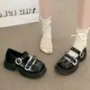 Estilo colegial con falda zapatos pequeños de cuero moda dulce lazo zapatos Mary Jane 2026 otoño nuevo súper calientes suela gruesa