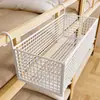 Múltiplas Especificações Cesta Suspensa ao Lado da Cama de Dormitório Porta-Objetos de Cabeceira Sem Furos Cesta de Armazenamento para Dormitório