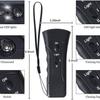 Linterna LED de doble cabezal transfronteriza, repelente ultrasónico para perros sin batería, portátil, remolque para perros que ladran