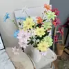 5 Lirios Artificiales de Doble Pétalo Impresos en 3D Decoración de Boda Flores Artificiales Decoración del Hogar Adornos Ramo