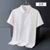 Polo de seda helada sin costuras de alta gama, personalizado, verano, manga corta, overol de equipo, overol de negocios, camisa publicitaria con logo estampado