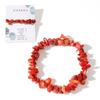 Pulsera de mujer con piedra original de cristal mineral, piedra original, grava irregular, polvo de cristal, cuerda, regalo de joyería en stock